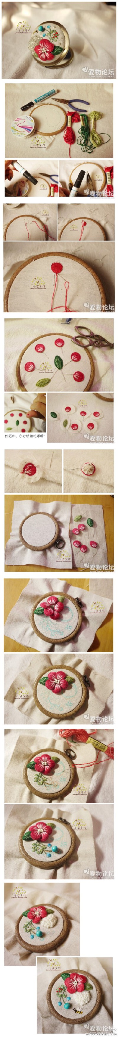 立体绣。