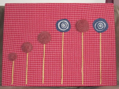 CHECK MATE textile wall art (made from recycled materials)