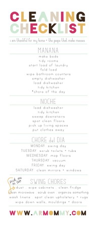 cleaning list (DIY printable)
