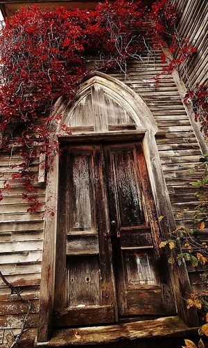 Neglected church door