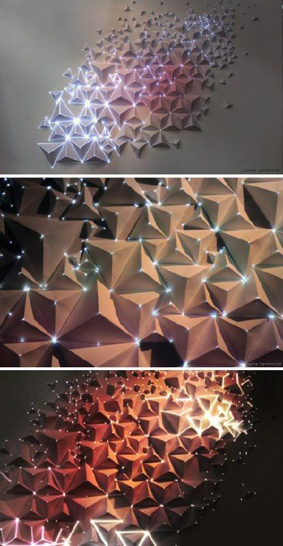 当折纸和投影相遇，来自艺术家Joanie Lemercier