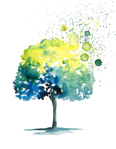 02、renren.com、Ireart、清新水彩插画、素描插画