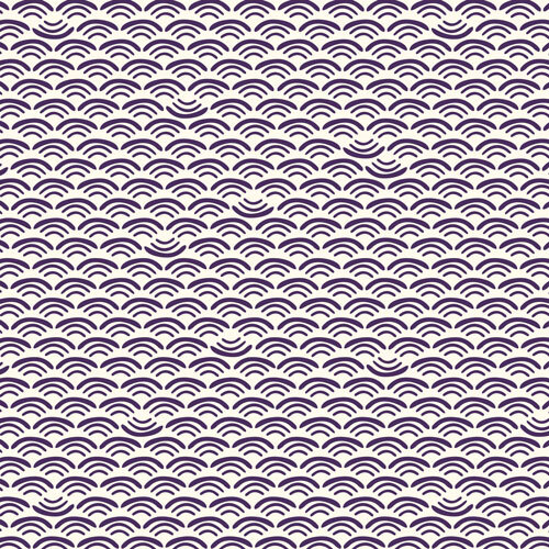 Smile and Wave | Plum :: Koi by Rashida Coleman-Hale for Cloud9 Fabrics