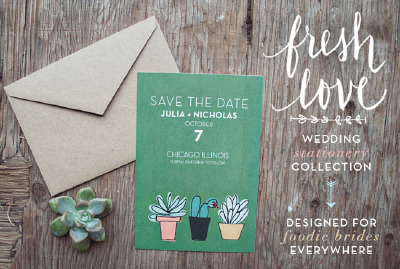 【杂】美食家系列婚宴请柬_Foodie Wedding Invitations by Yours is the Earth