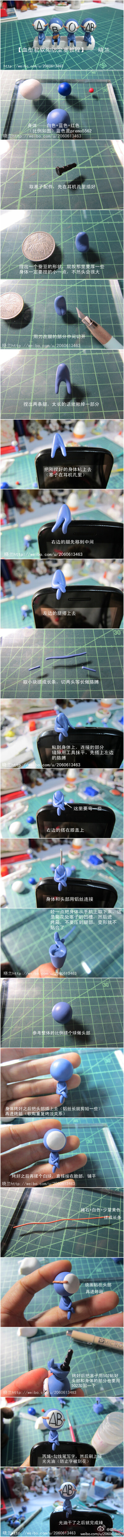 【血型君软陶防尘塞】#教程#