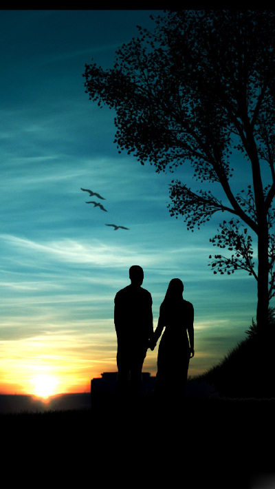 Romantic Sunset iPhone 5 Wallpaper