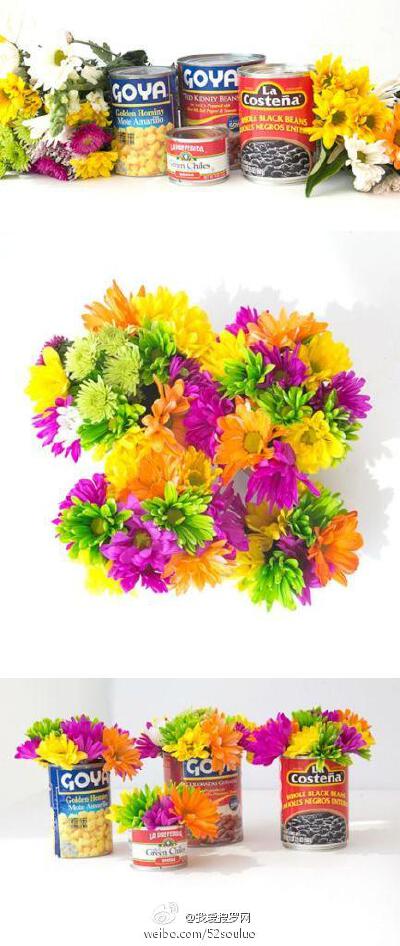 夏天好朋友，DIY夏日绚丽小花束http://www.52souluo.com/69203.html
