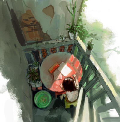 小镇一角，心灵花园。