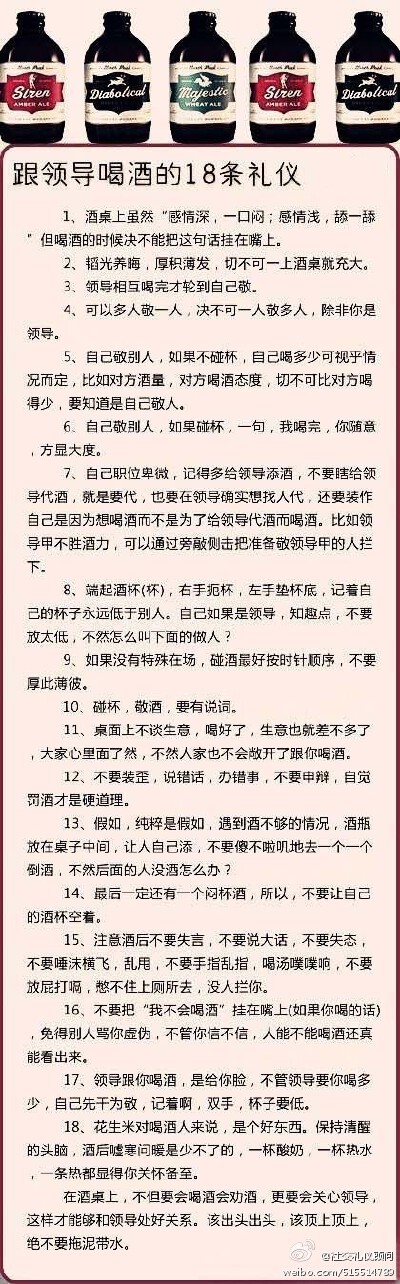 喝酒礼仪