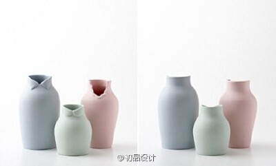 owl【不瓶凡】日本的Nendo and Ceramic Japan是著名的陶瓷合作公司，他们出这三款产品会让人有心而发自出的另一种感触，就是亲情。没有人每个人衣领，父亲母亲和儿子，一家三口的全家福照片。干净而安静的力量真是强…
