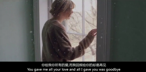你给我你所有的爱，而我回报给你的却是再见