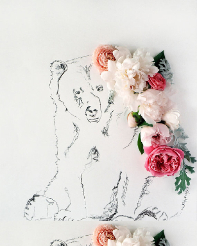 花 与画