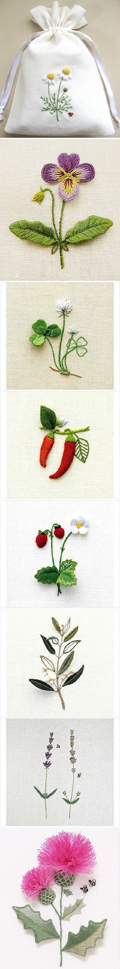 手工刺绣花