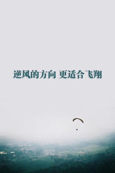 逆风的方向.更适合飞翔。
