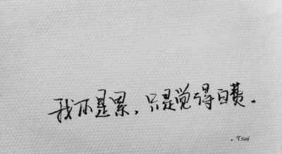 我不是累，只是觉得白费。。
