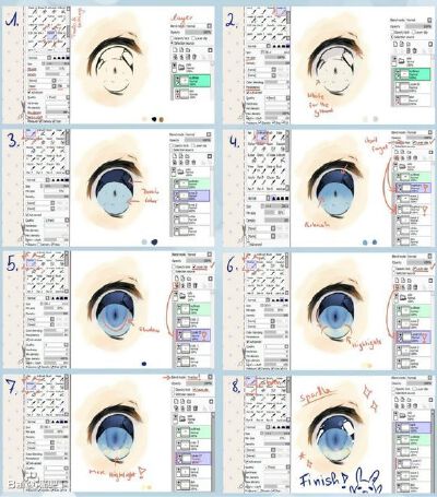 绘画教程 眼睛 板绘 动漫 ~☆
