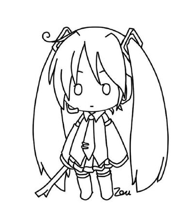 橡皮章素材 初音未来 （呆毛呆萌的啊有木有！）