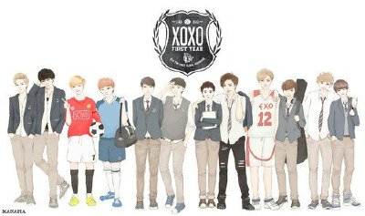 漫画里走出来的行星少年、EXO、漫画里走出来的行星少年、Q版EXO、行星