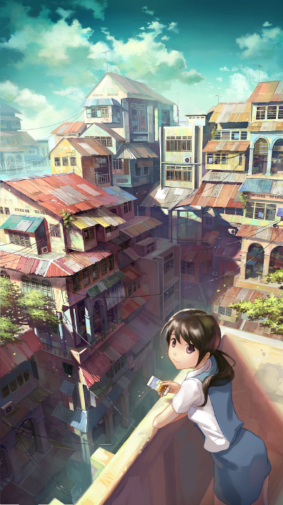 二次元 女孩 意境 风景 场景 建筑 p站