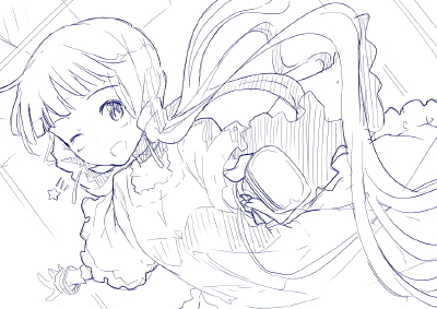 手绘 插画 线稿 手稿 黑白素材