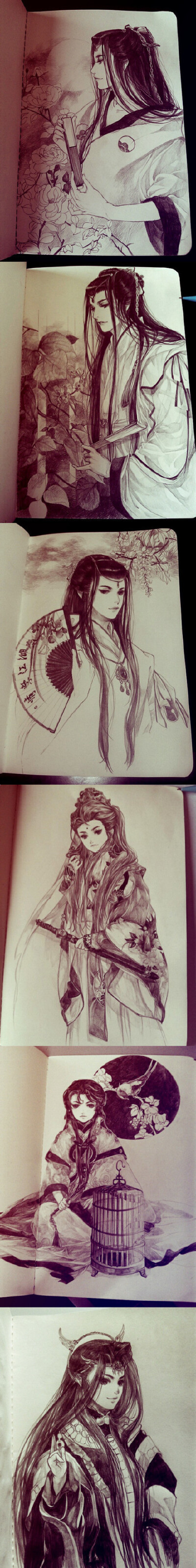 【绘画素材】三张莫莫和三个小朋友，小朋友分别是香香、馆主和弃总，都有或多或少的问题，有几张因为问题太大就没有画完。