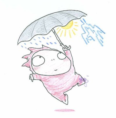  哭泣就像是在心中下一场大雨，憤怒就像是在心中打雷闪电，欢笑就像是在心中阳光普照。人的情緒就是如此多变，我们无法也没有必要做气象预報，我们需要的只是接受情緒的一切，如同接受大自然的变化。