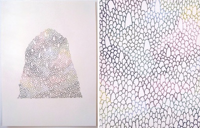 Untitled 33 2012 thread and paper 24 x 18 inches