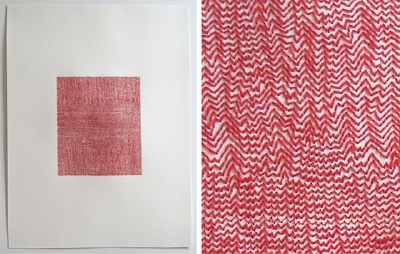 Untitled 8 2011 thread and paper 24 x 18 inches
