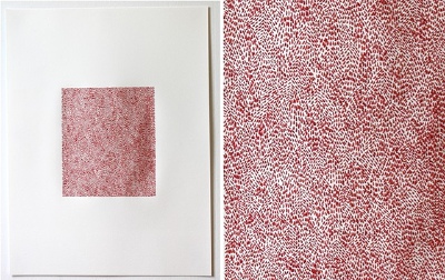Untitled 7 2011 thread and paper 24 x 18 inches