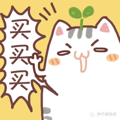 更多表情，壁纸关注微信公众号@种子猫物语 新浪微博@seedcat种子猫