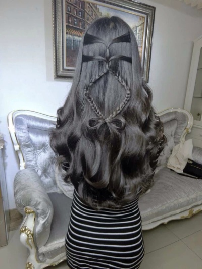 色彩长卷发背影系列