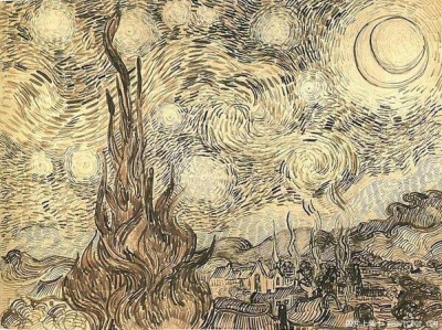 梵高手稿和信札。壁纸。插画。