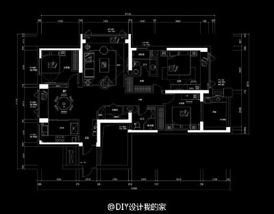 【名城公馆 现代混搭轻古典3居室】温馨、舒适，古典中拥有股现代清新的活力。建筑面积：130㎡，设计：2046