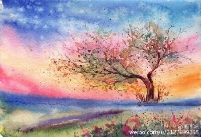一树一树的色彩——来自乌克兰水彩画家 Anna Armona作品~
