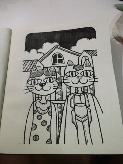 黑白画~嘻哈哈！