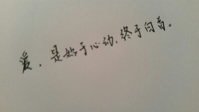 爱，是始于心动，终于白首。