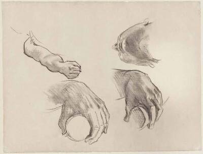 【绘画大师萨金特素描】之#手的画法#