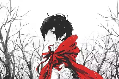 动漫男头 二次元 头像 黑白 血衣 美男 寂静