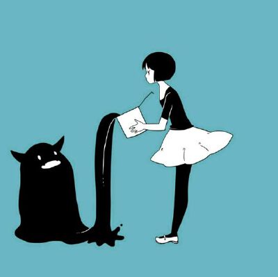 插画动漫 二次元 头像 女