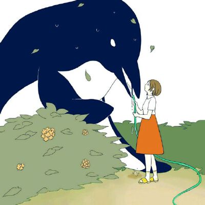 插画动漫 二次元 头像 女