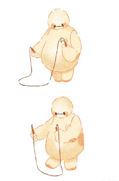 #超能陆战队# #BH6##大白baymax# 卖萌就是这么简单粗暴！（via kingkongofkhan）