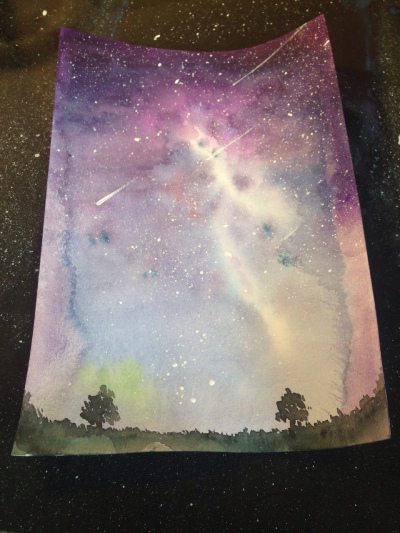 水彩星空