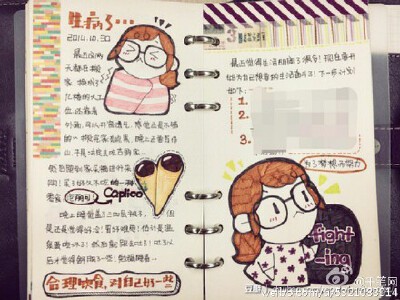 Olivia.c 手帐简笔画作品分享