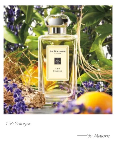 154 Cologne Top Note: Mandarin Orange Heart Note: English Lavende Base Note: Vetyver The street number of our first Jo Malone™ Boutique in London. Mandarin, grapefruit, lavender, basil, nutmeg and v…