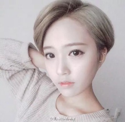 短发 好看的发色~短发女生