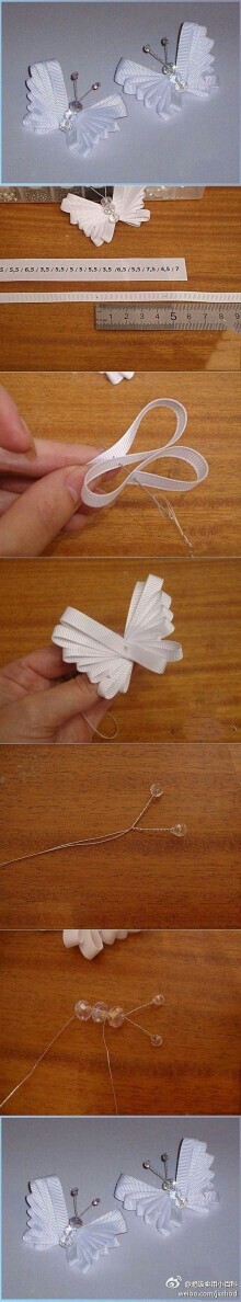 九款精美蝴蝶结DIY教程。简洁大方，轻松搞定~ （转）