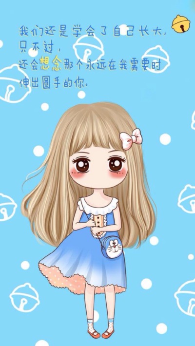 小薇的世界光。哆啦A梦。插画。壁纸。头像。