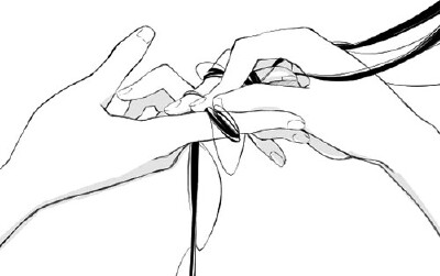 P站【侵删】二次元，插画，漫画，素材，手绘，动漫，手，指间