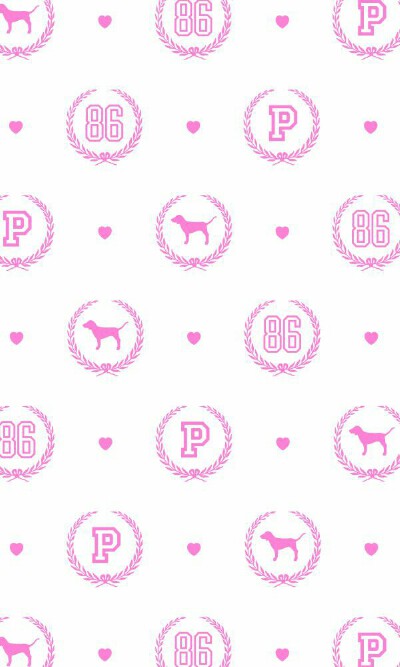 PINK 小狗 数字 平铺 粉色 壁纸 #壁纸 #锁屏