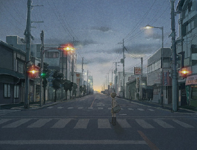 动漫唯美场景☆十字路口